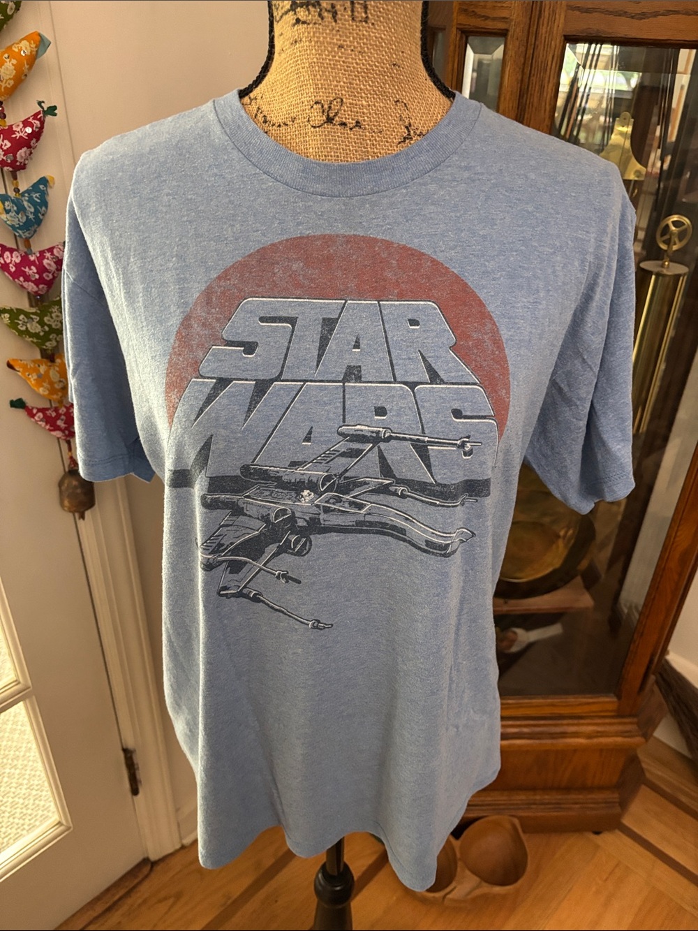 MAD Engine Star Wars Graphic Tee - Light Blue with Red Accent
